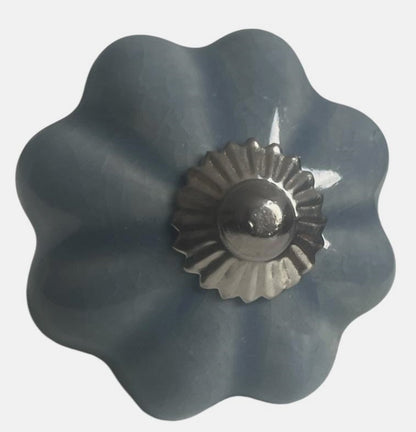 Bouton de meuble en céramique peinte à la main – Udaipur (Ø ~4 cm) (Sachet de 2)